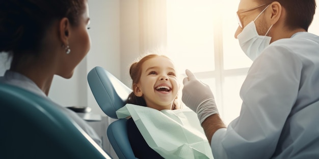 child in the dentists office Generative AI