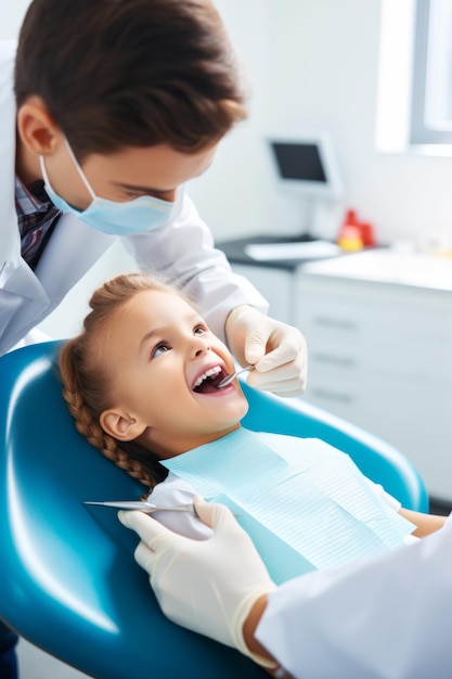 child in the dentists office Generative AI