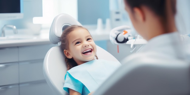 child in the dentists office Generative AI