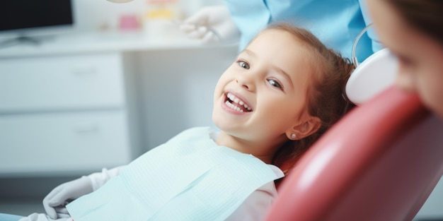 child in the dentists office Generative AI