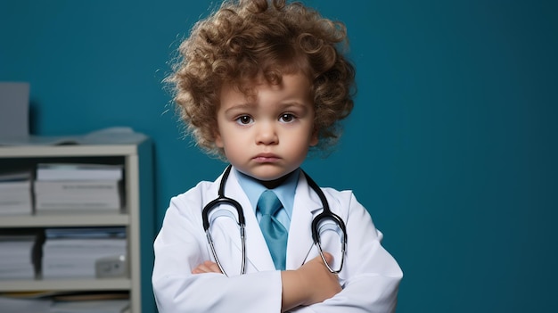 Photo child in doctor costume