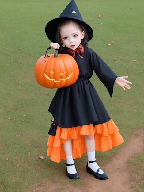 child dressed as halloween by yulia roshchina