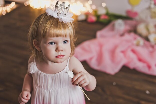 A child eats a Lollipop on a stick 5397