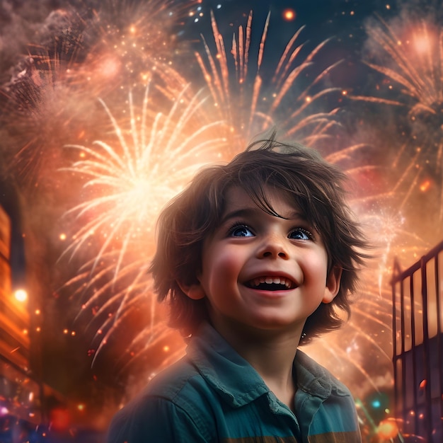 A Child In Fireworks