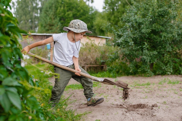 Child in the garden