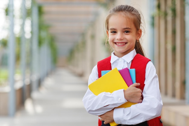 Child girl schoolgirl elementary school student