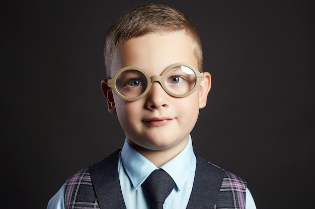 Child in glasseslittle boy in suit