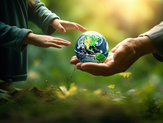 child holding globe