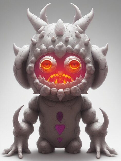 Child horned stylized kawaii sinister
