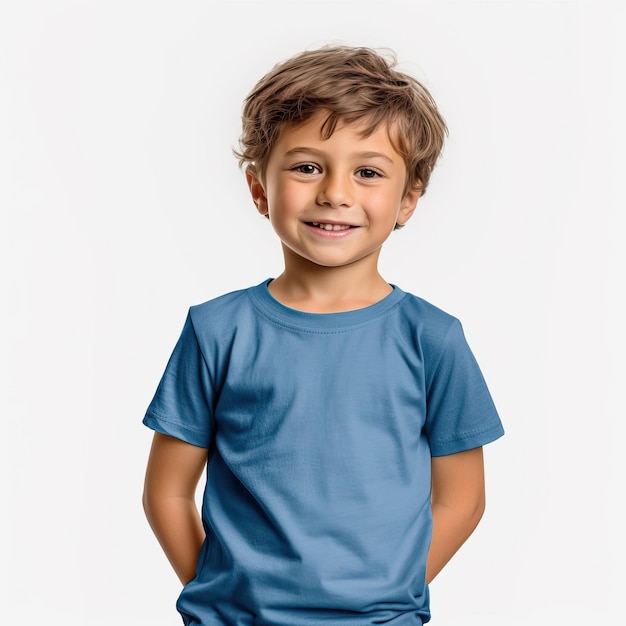 Child Kid Tshirt Template With Yellow Green Red Orange Grey Tshirt Design with White Background