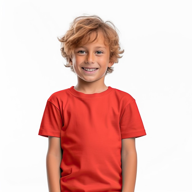 Premium AI Image | Child Kid Tshirt Template With Yellow Green Red ...