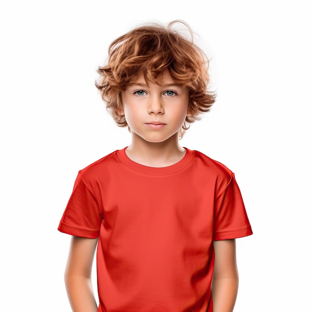 Premium AI Image | Child Kid Tshirt Template With Yellow Green Red ...