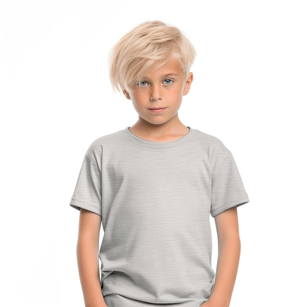 Photo child kid tshirt template with yellow green red orange grey tshirt design with white background