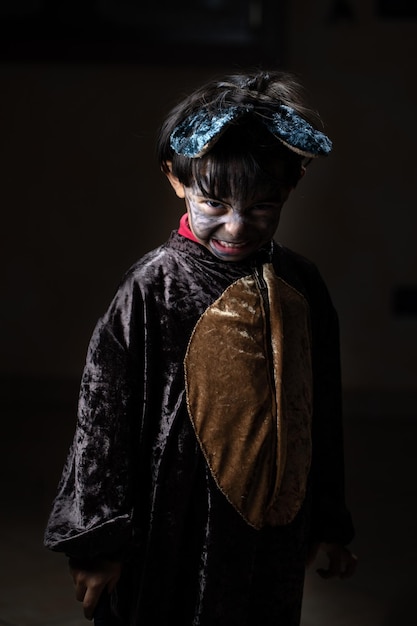 Child made as a werewolf to celebrate Halloween