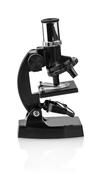 Child microscope isolated on white background.