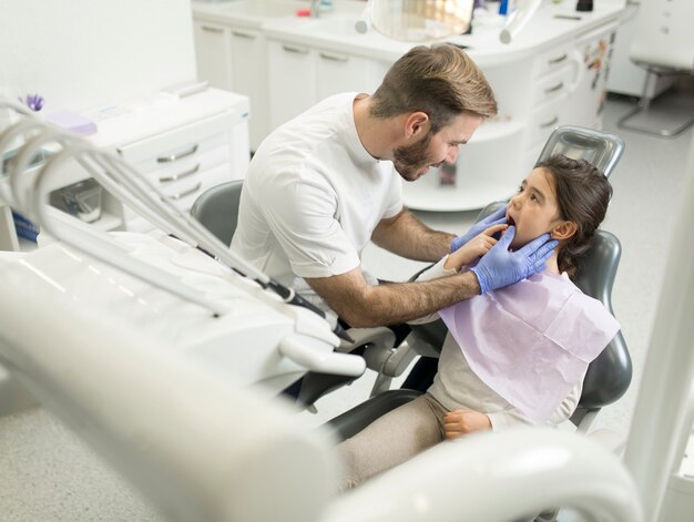 Child patient at the dentist