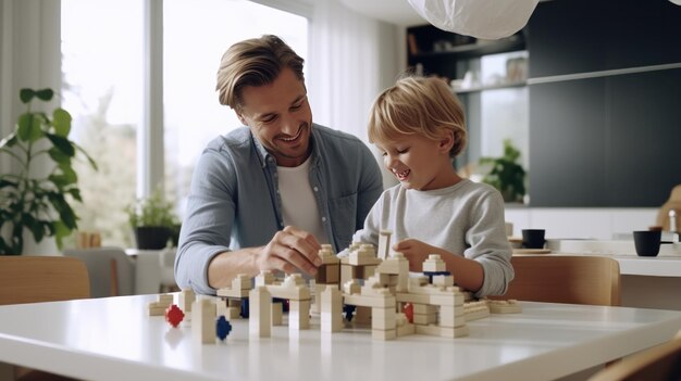 Child playing bricks