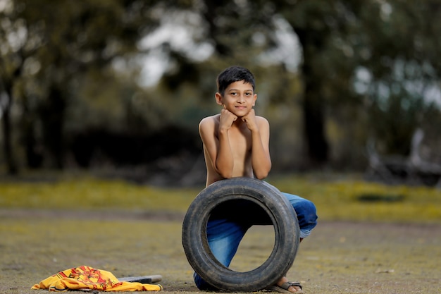 Child Playing Cricket