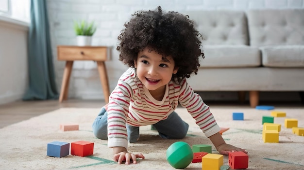 Child playing at home