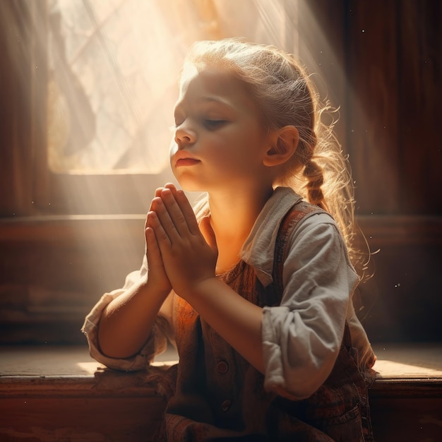 Photo child praying