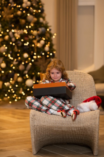 Child preparing for the christmas and new year holidays