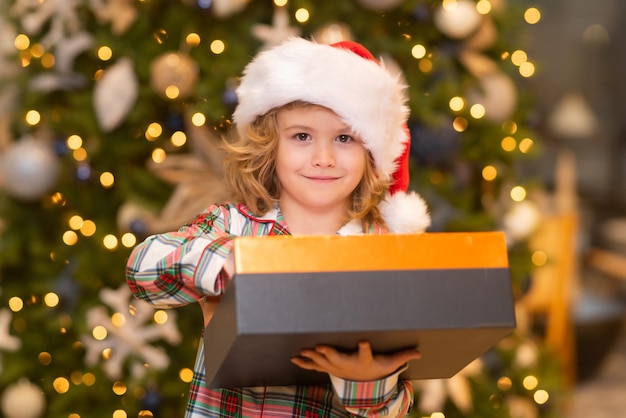 Child preparing for the christmas and new year holidays