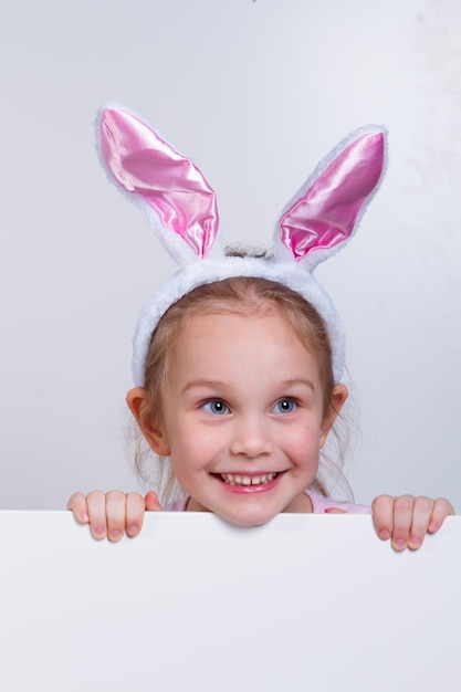 Child in rabbit ears