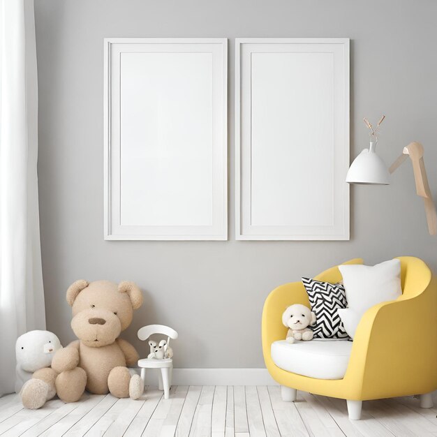 Child Room blank frame with white background