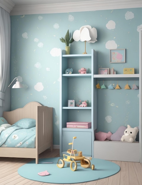 Child room wall background