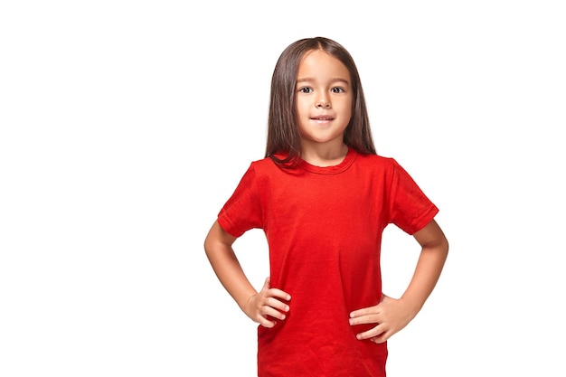 Child's hand showing positive sign on natural background