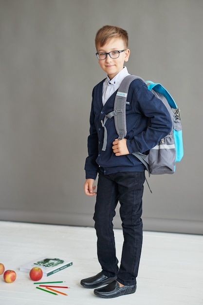 child schoolboy in class