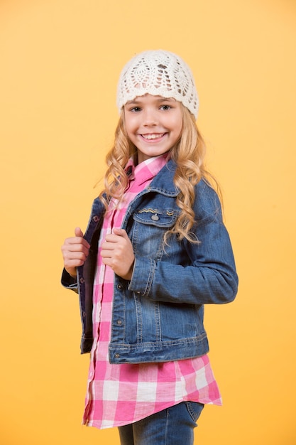 Child smile with long blond hair