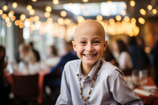 Child suffering with cancer