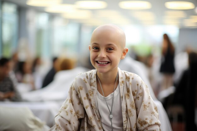 Child suffering with cancer