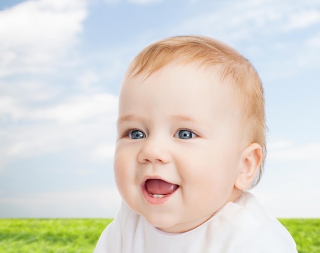 child and toddler concept - smiling little baby