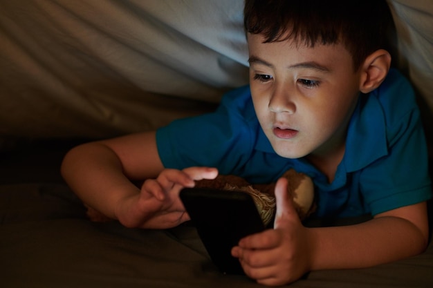 Child Watching Videos on Smartphone