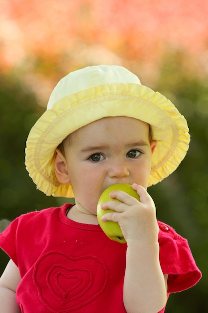 Child with the apple