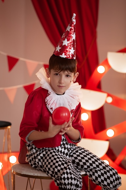 Premium Photo  Child with circus costume at the circus stage