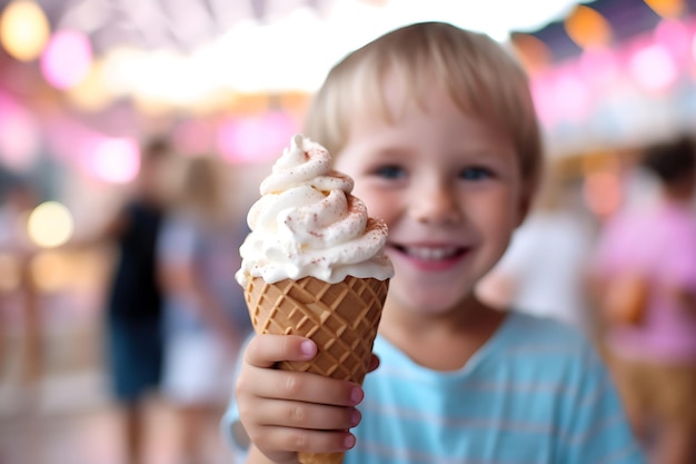 child with ice cream