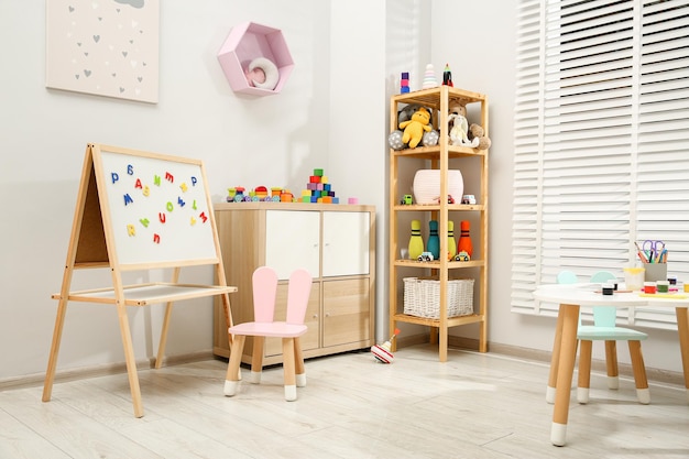 child39s room interior with many different toys