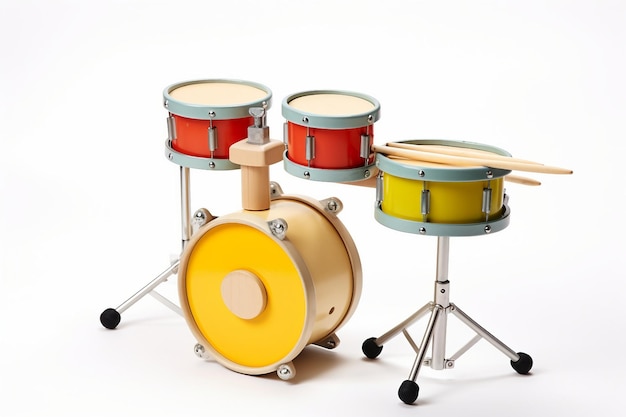 Photo childhood rhythm miniature toy drum set