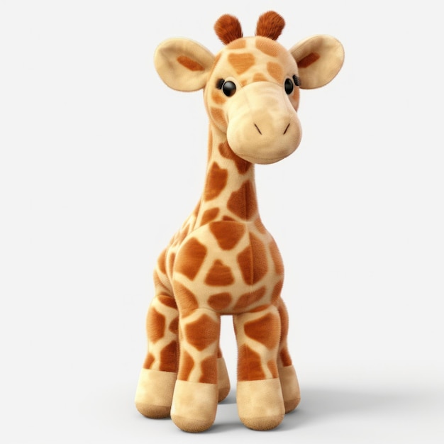 Childish giraffe toy isolated Illustration AI GenerativexD