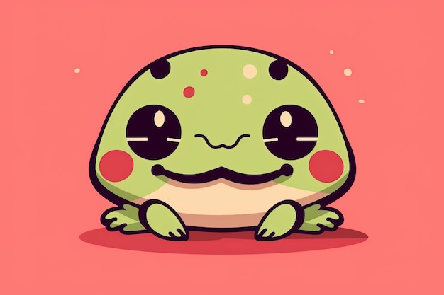 Childish style drawing of a frog AI generated