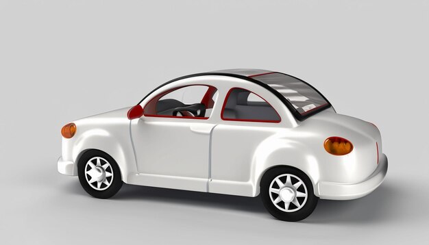 Children car toy on white background generative ai