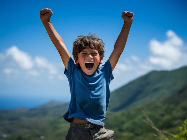 Photo children celebrating lifes simplest pleasures