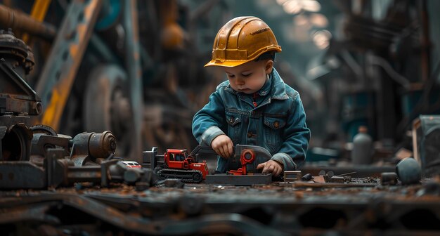 children in construction