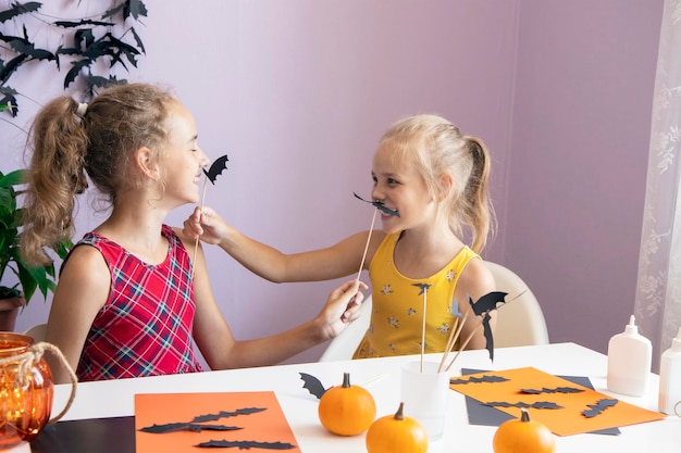 children create a DIY for Halloween