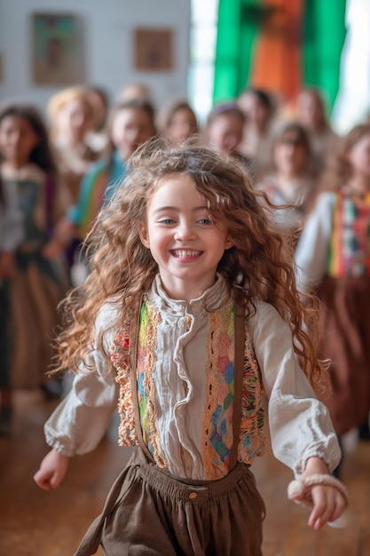 Children Embrace Learning Irish Dance