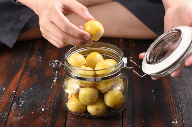 children enjoy nastar or indonesian pineapple tart cookiesvery popular for serving to celebrate ied