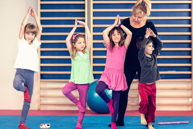 Children exercising